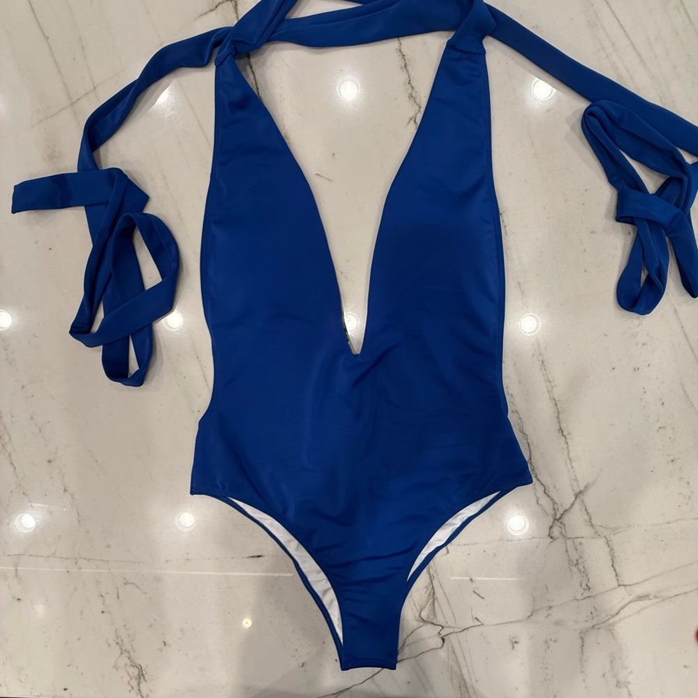 Amiani blue swimsuit NWOT